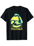Men's T-Shirt Work Out Your Body Like You Do Relationships Bold Muscular Arm Illustration Under Bright Lighting