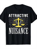 Men's T-Shirt Attractive Nuisance Golden Justice Scales With Radiating Light Rays