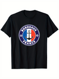 Men's T-Shirt Bordeaux France Vintage Anchor Emblem With Red Blue Circle Logo Anchor