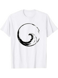Men's T-Shirt Bold Ink Wave Spinning In Abstract Circular Motion Design