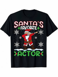 Men's T-Shirt Santas Favorite Actor Dancing Santa Snowflakes Winter Christmas T Shirt