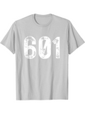 Men's T-Shirt Distressed White Numbers With Weathered Print 601