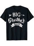 Men's T-Shirt Big Brother Again With Decorative Arrows And Ribbon Banner Font Typography