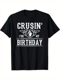 Men's T-Shirt Crusin For My Birthday Decorative Ice Cream Cupcone T Shirt