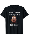 Men's T-Shirt Cartoon Owl With Delightful Eyes Perched Among Dark Coffee Beans Owl