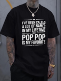 Men's T-Shirt Lifetime Memories With Bold Funny Saying Pop Pop