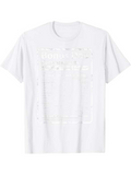 Men's T-Shirt No Readable Text Subtle Rectangular Print With Distressed Texture Graphic On White Shirt