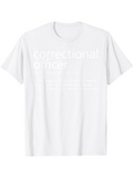 Men's T-Shirt Correctional Officer Simple White Text On Minimal Classic T Shirt