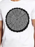Men's T-Shirt Detailed Concentric Rings And Rough Edges Rustic Tree Trunk