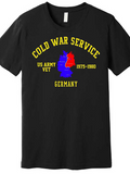 Men's T-Shirt Cold War Service Map Outline With Years Highlighting Germany