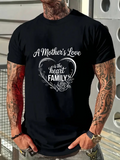 Men's T-Shirt A Mothers Love Blooming Heart With Gentle Roses Family