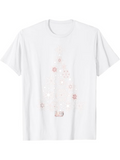 Men's T-Shirt Delicate Ornaments With Shimmering Accents Forming A Festive Christmas Tree
