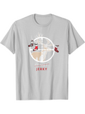 Men's T-Shirt Stockings Hanging Around Targeted Antlers With Festive Holiday Deer