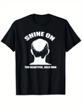 Men's T-Shirt Shine On With Graphic Design Bald Head Silhouette