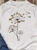 Men's T-Shirt Blowing Dandelions With Scattered Books In Soft Pastel Colors Dandelion