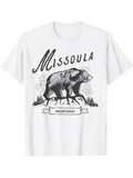 Men's T-Shirt Missoula Montana Rugged Grizzly Bear Standing On Rocky Hill