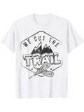Men's T-Shirt We Cut The Trail Mountain Adventure Canoe Paddles Under Peaks