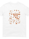 Men's T-Shirt Definitely Not All In A Row Dancing Cartoon Ducks With Playful Stars And Motion Lines Duck