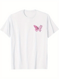 Men's T-Shirt Delicate Pink Wings With Gentle Shadows On A White Butterfly
