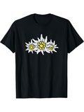 Men's T-Shirt Delicate White Petals And Yellow Blossoms Arrangement Edelweiss Flower
