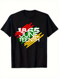 Men's T-Shirt 1865 Juneteenth Bold Colorful Paint Stroke Graphic T Shirt
