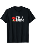 Men's T-Shirt Im A Fungi With Bright Red Spotted Mushrooms On Lush Grass Underplayful Mood Mushroom