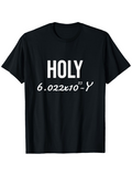 Men's T-Shirt Holy White Science Number With Chemistry Equation Shirt