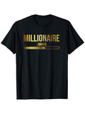 Men's T-Shirt Millionaire Loading Bar With Metallic Gold Gradient Text Design