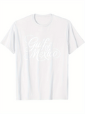 Men's T-Shirt Gulf Mexico Elegant Handwritten Script With Flowing Artistic Swirls T Shirt