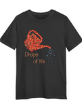 Men's T-Shirt Drops Of Life Flowing From Watering Can Surrounded By Blossoming Flowers
