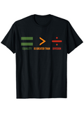 Men's T-Shirt Equality Is Greater Than Division With Colorful Math Symbols T Shirt