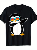 Men's T-Shirt Cool Sunglasses With Playful Pose On Funky Dancing Penguin