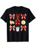 Men's T-Shirt Rustic Picnic Ribbons Potatoes Lobster And Summer Metal Bucket