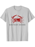 Men's T-Shirt Eastern Shore Vibrant Red Detailed Crab Illustration