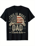 Men's T-Shirt This Is What An Amazing Dad Looks Like With Vintage American Flag