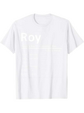 Men's T-Shirt Minimal White With Bold Lettering Roy