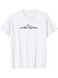 Men's T-Shirt Snow Capped Rugged Rocky Peaks Under Cloudy Sky Mountain