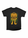 Men's T-Shirt Fiery Halloween Pumpkin With Glowing Flames Above Pi Symbol