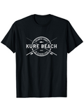 Men's T-Shirt Atlantic Coast North Carolina Typography And Retro Oars Kure Beach