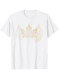 Men's T-Shirt Delicate Gold Veins Amidst Autumn Skeletonized Maple Leaf