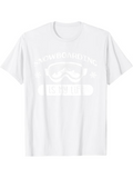 Men's T-Shirt Snowboarding Winter Adventure Ride With Goggles Over Snowboard