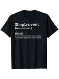 Men's T-Shirt Sheptrovert Playful Dictionary Text With German Shepherd Definition