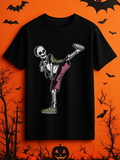 Men's T-Shirt Martial Arts Skeleton Wearing Casual Streetwear Sneakers