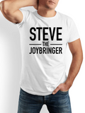 Men's T-Shirt Steve The Joybringer Bold Typography With Minimalist Black Lines T Shirt