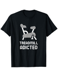 Men's T-Shirt Treadmill Adicted With Minimalist Workout Equipment Graphic