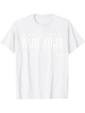 Men's T-Shirt Proud Police Officer With Stars Underlined Text Statement