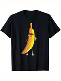 Men's T-Shirt Cool Cartoon Banana With Sunglasses Striking Confident Pose Playful Attitude T Shirt Banana