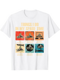 Men's T-Shirt Things I Do In My Spare Time Vintage Inspired Kayak Adventure Activities TShirt