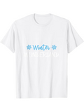 Men's T-Shirt Winter Wonderland With Snowflakes In A Minimalist White T Shirt