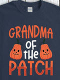 Men's T-Shirt Grandma Of The Patch Playful Pumpkins In Festive Autumn Colors Shirt